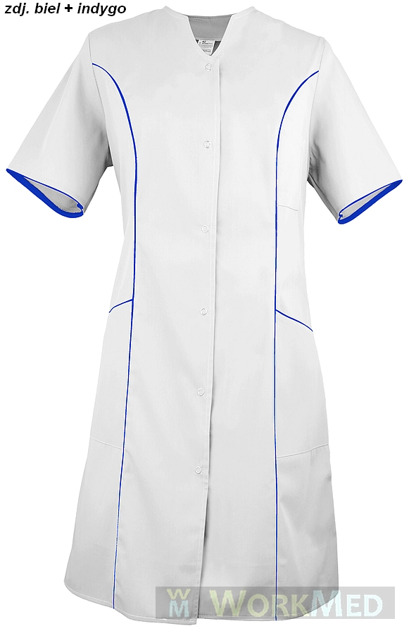 Sukienka medyczna kolor biały model WS-1021