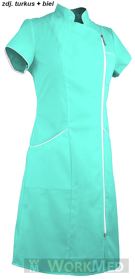 Sukienka medyczna kolor turkus model WS-7010